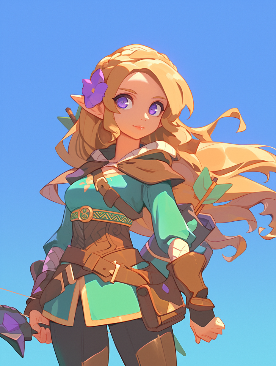 Elf Warrior character portrait